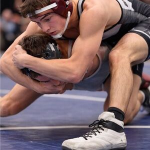 Men's White  Rudis Wrestling Shoes with Headgear